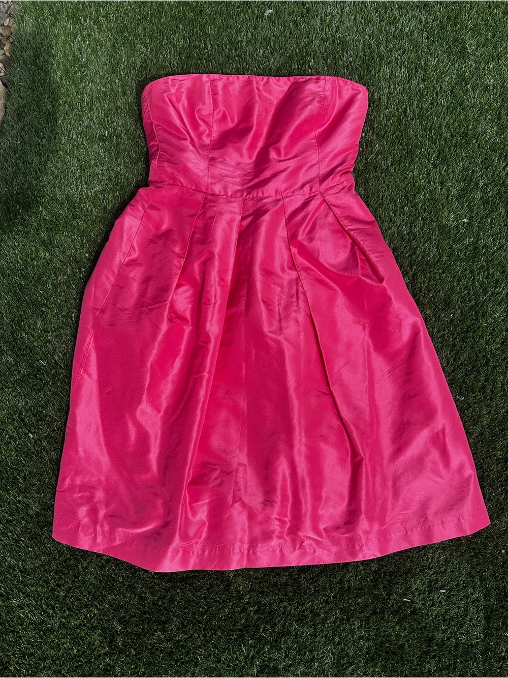 💗 J.Crew 100% Silk Pink Strapless Dress